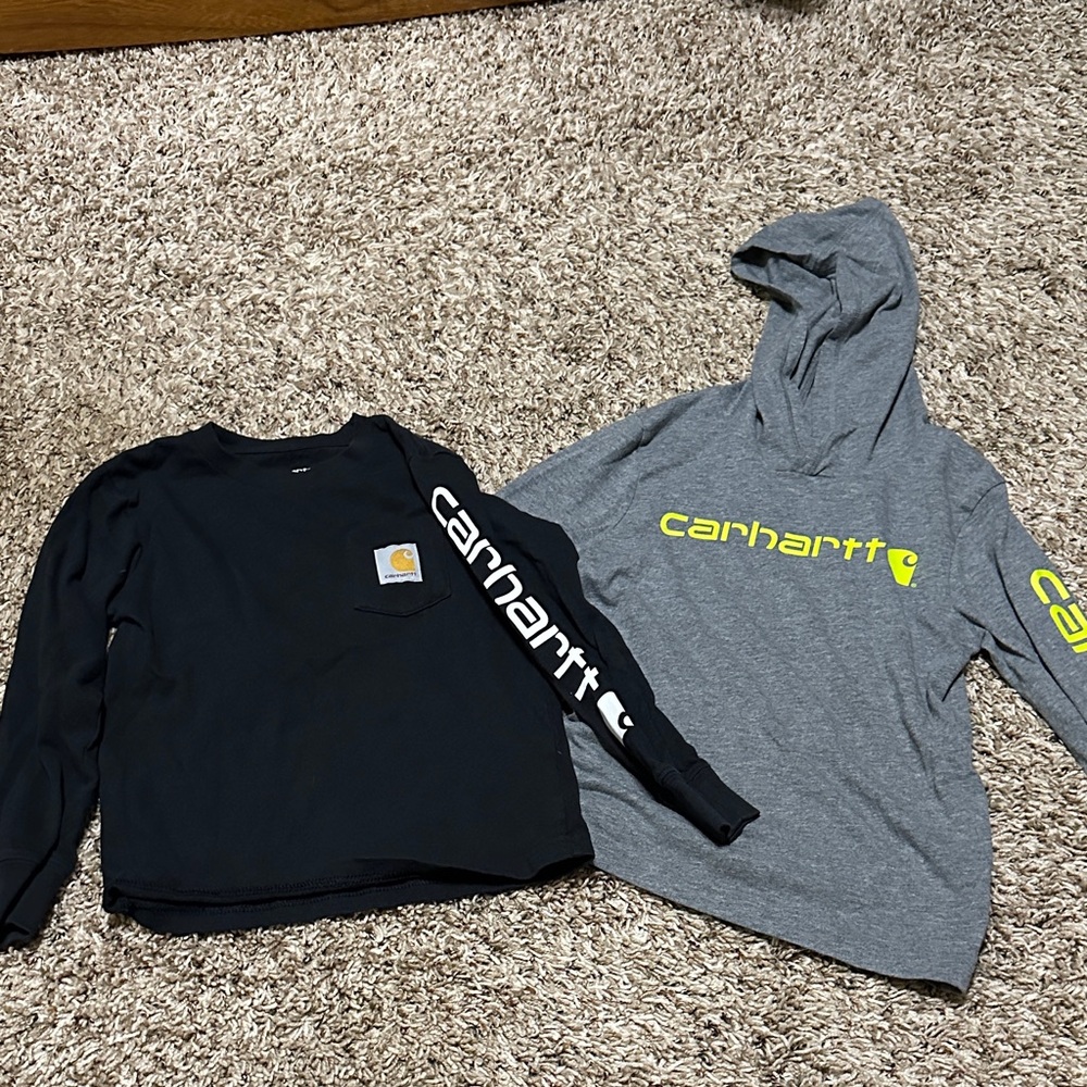 Carhartt Boys long sleeve tees, size 5